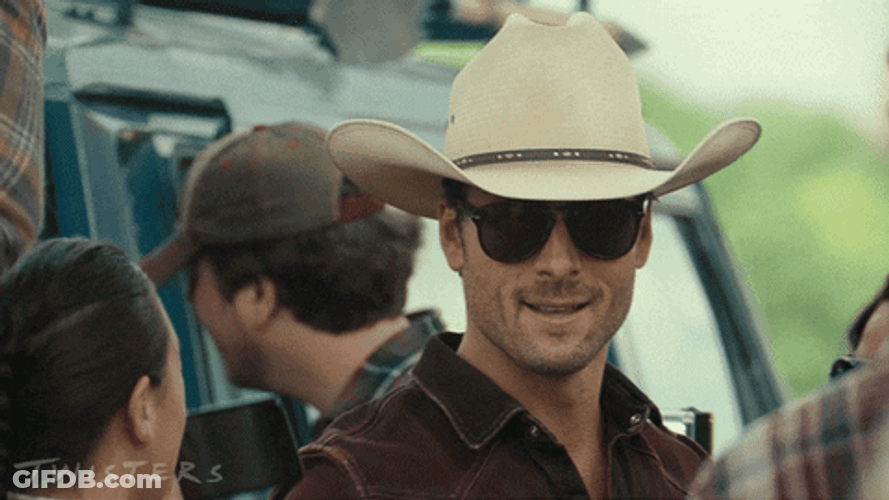 Glen Powell Hat Salute Twisters GIF