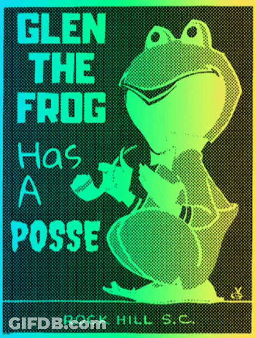 Glen The Frog Rainbow Poster GIF