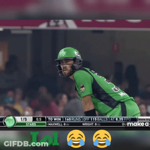 Glenn Maxwell Misses Serve Ball GIF