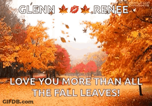 Glenn Renee Love You More Than All The Fall Leaves! GIF