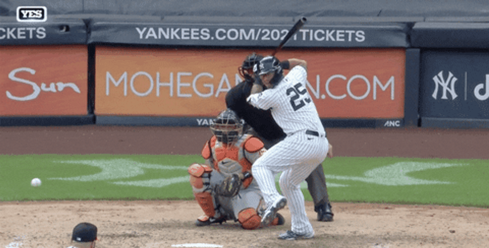 Gleyber Giving His Best Shot GIF