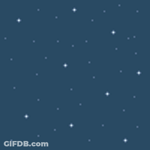 Glimmering Stars On Blue Sky GIF