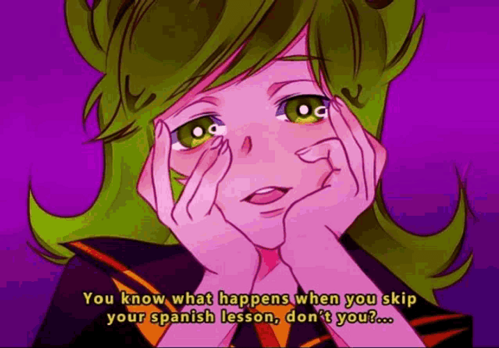 Glitch Anime Girl Wondering GIF