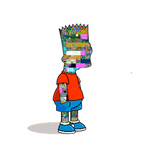Glitch Bart Simpsons GIF