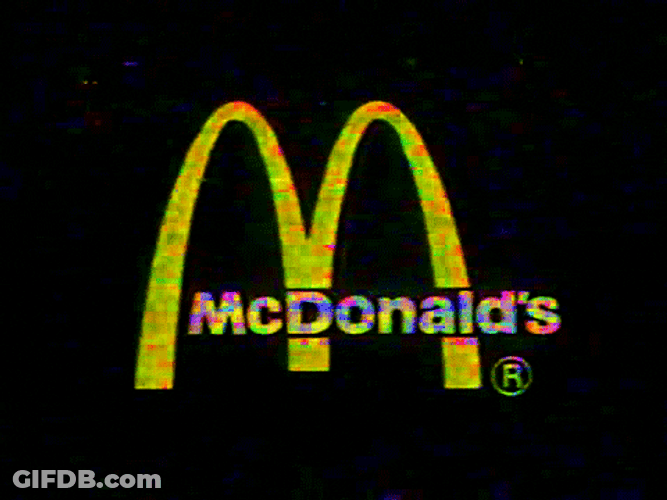 Glitch Fast Food McDonalds Animated Logo GIF