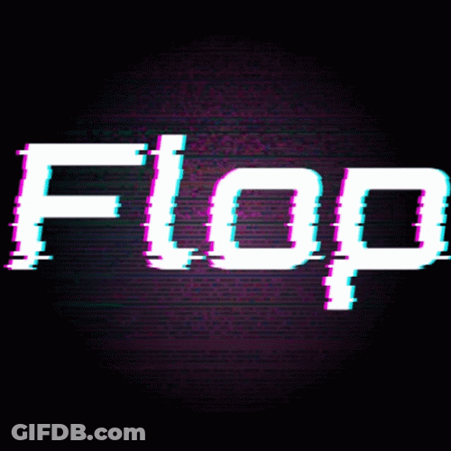 Glitch Flop Text GIF