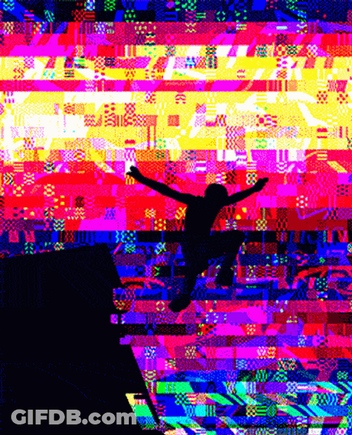 Glitch Jumping Guy GIF