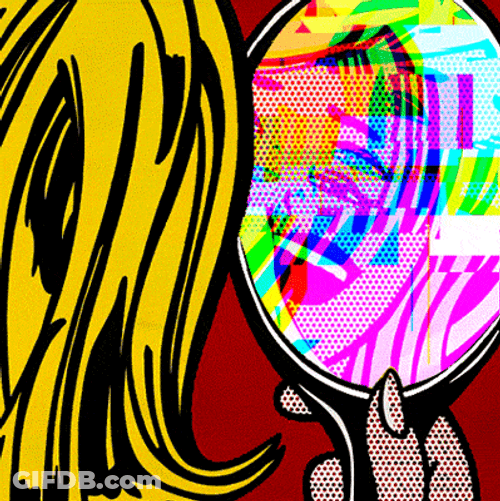 Glitch Pop Art Girl GIF