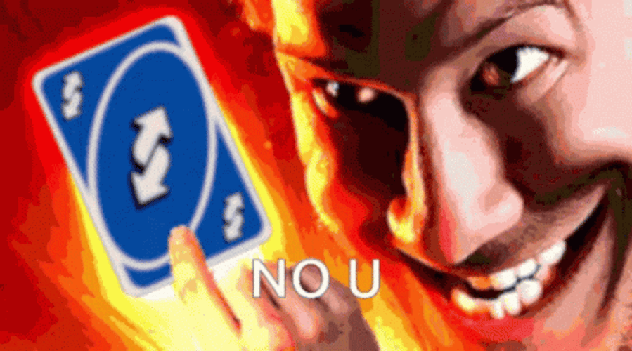 Glitch Reverse Card No U GIF