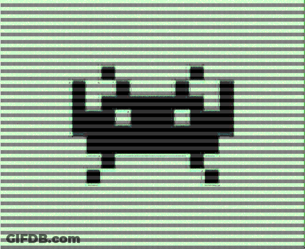 Glitch Space Invaders Alien GIF