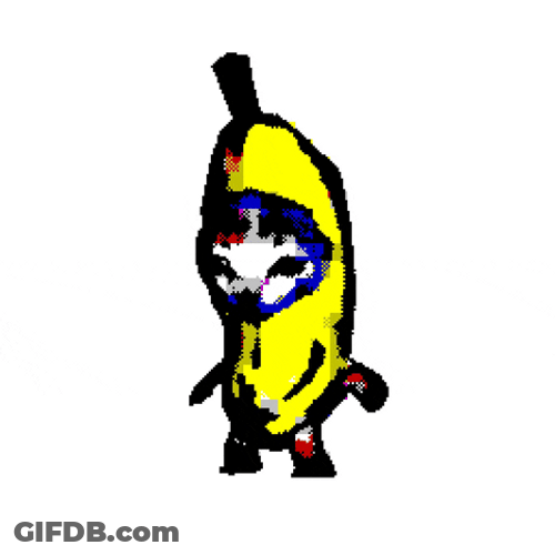 Glitching Banana Cat Meme GIF