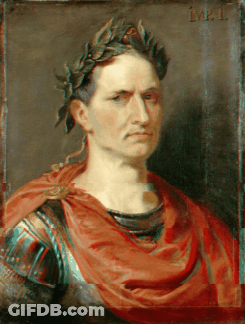 Glitching Caesar Portrait GIF