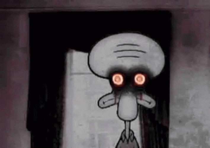 Glitching Creepy Squidward GIF