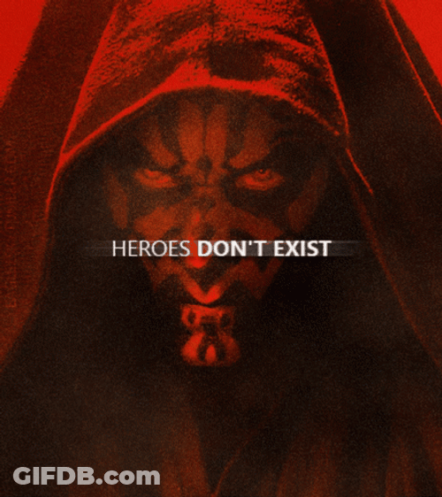 Glitching Darth Maul Heroes Don't Exist GIF