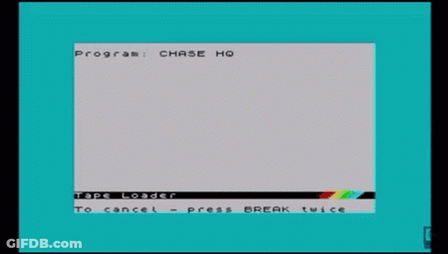 Glitching Vintage Computer Loading Screen GIF