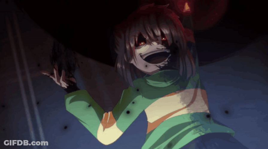 Glitchtale Scary Chara GIF