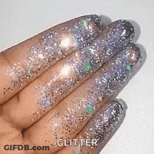 Glitter Bomb All Over Fingers GIF