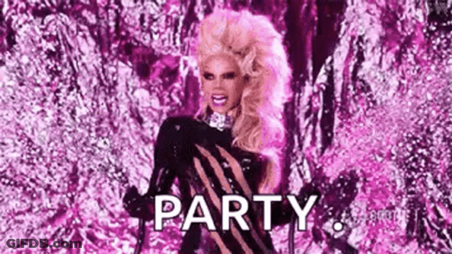 Glitter Bomb Rupaul Purple Party GIF