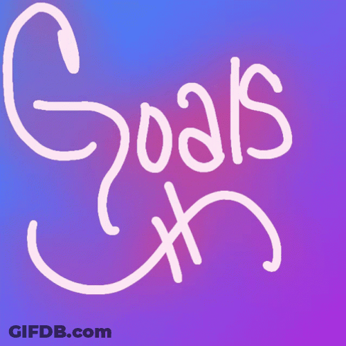 Glitter Goals Handwritten GIF
