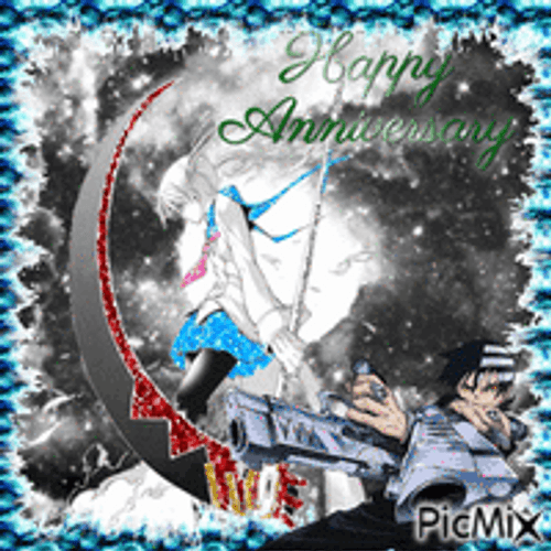 Glitter Happy Anniversary Death The Kid GIF