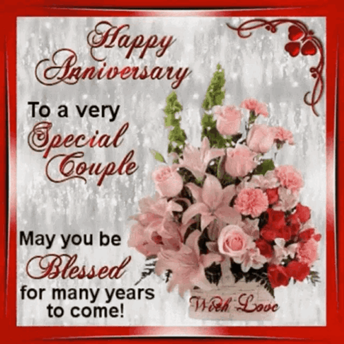 Glitter Happy Anniversary Special Couple GIF