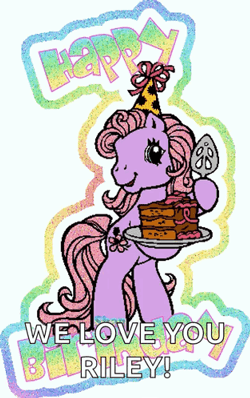 Glitter Happy Birthday My Little Pony GIF