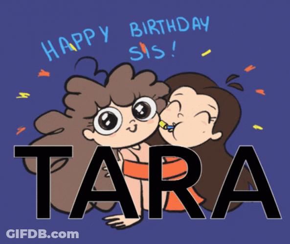 Glitter Happy Birthday Sister Tara GIF