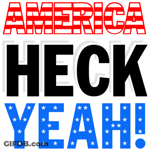 Glittered America Heck Yeah GIF