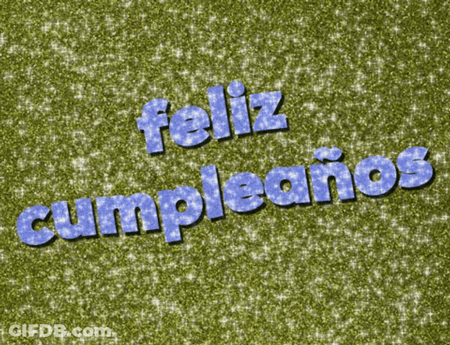 Glittered Feliz Cumpleaños Dancing GIF