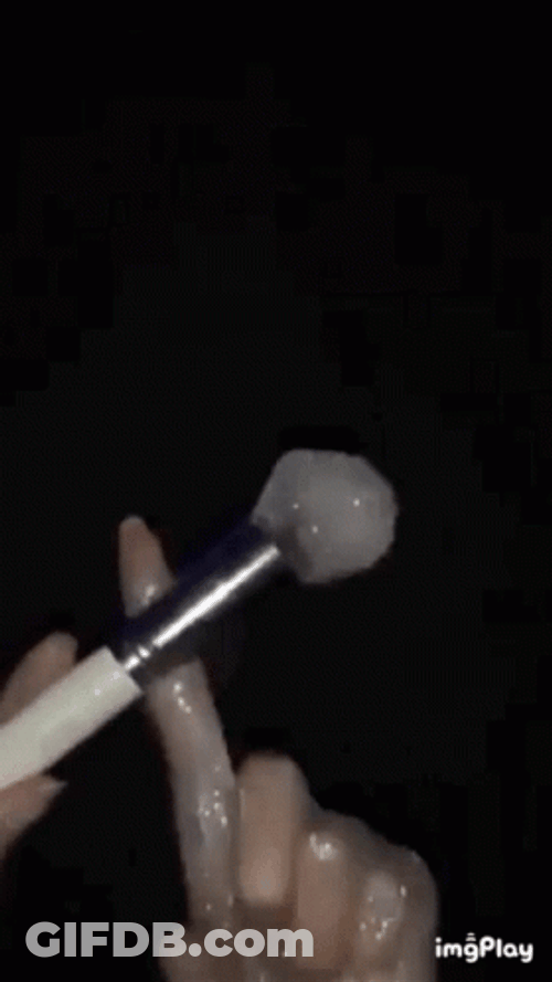 Glitters Falling From Make Up Brush Sparkles GIF