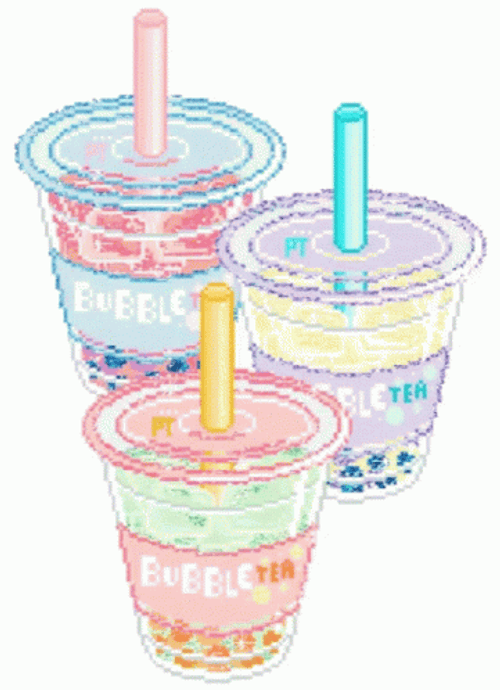Glittery Boba Bubble Tea GIF