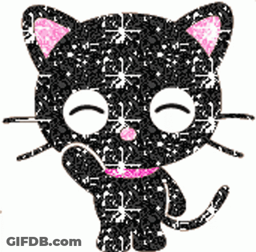 Glittery Chococat Cute Smile GIF
