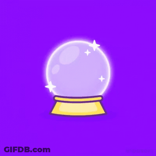 Glittery Crystal Ball Showing Donut GIF