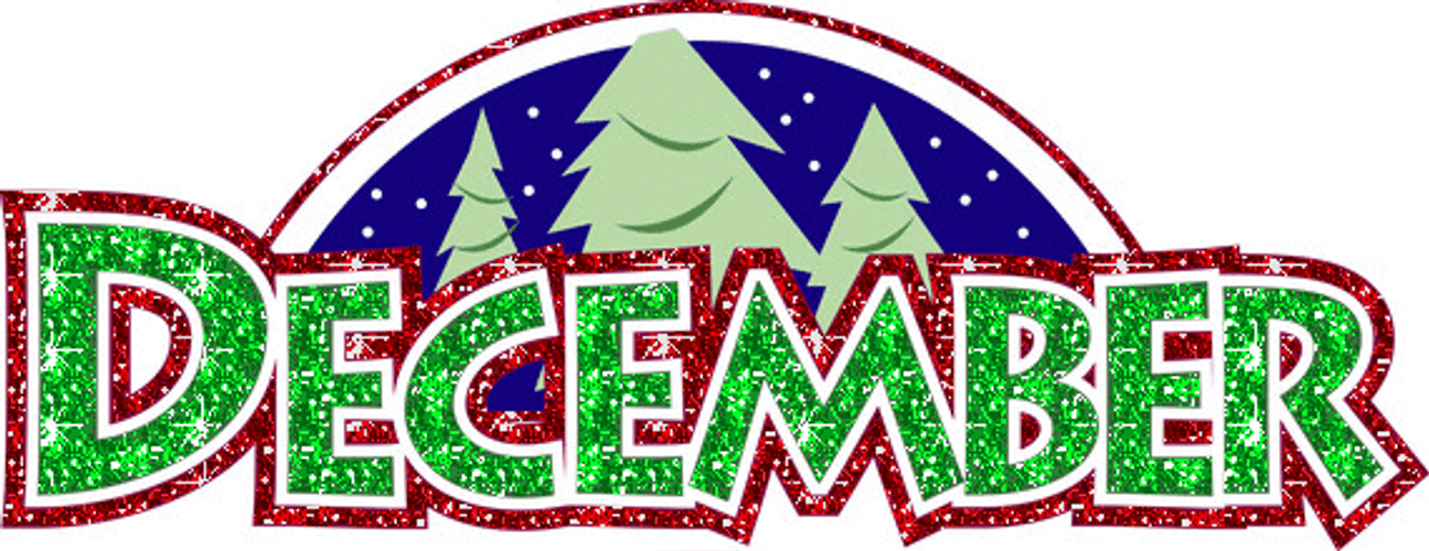 Glittery December Graphic Art GIF