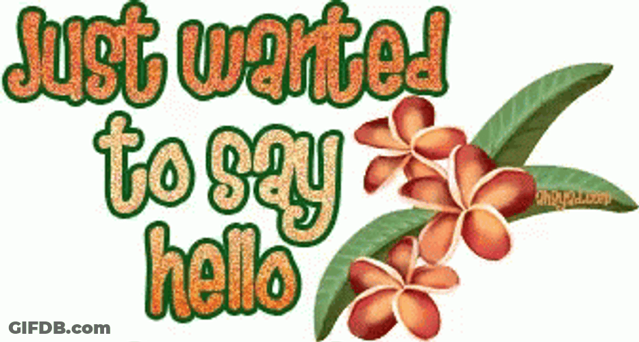 Glittery Flower Just Saying Hi GIF