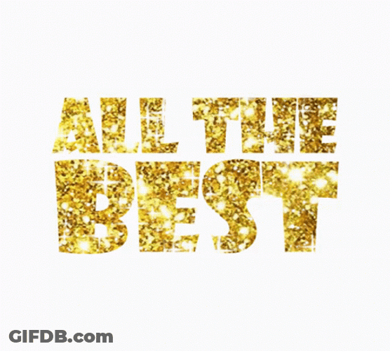 Glittery Golden Best Wishes All The Best GIF