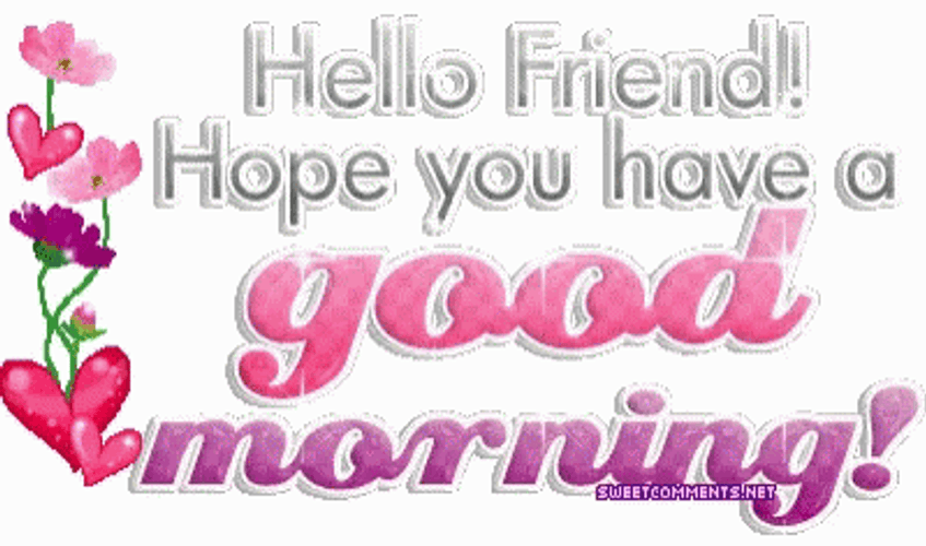 Glittery Good Morning Friend GIF