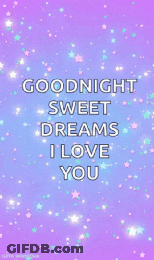 Glittery Goodnight I Love You GIF