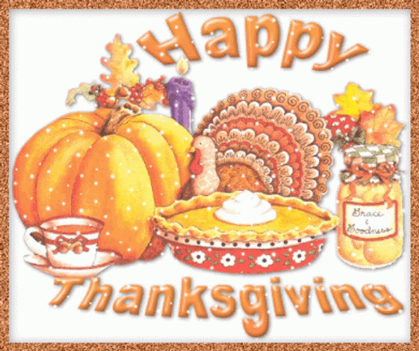 Glittery Thanksgiving Dishes GIF