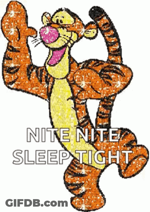 Glittery Tigger Waving GIF