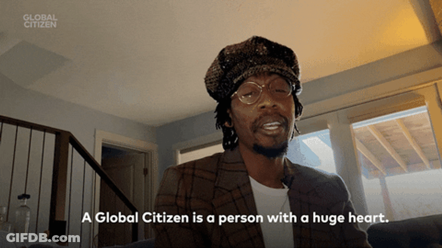 Global Citizen With A Huge Heart GIF