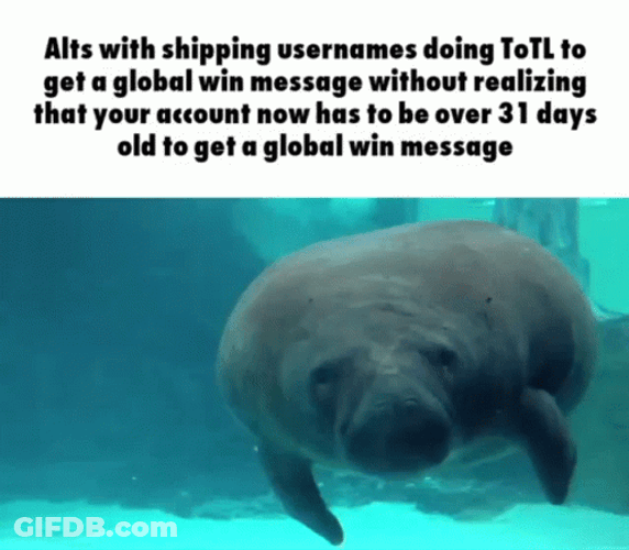 Global Win Message Manatee Meme GIF