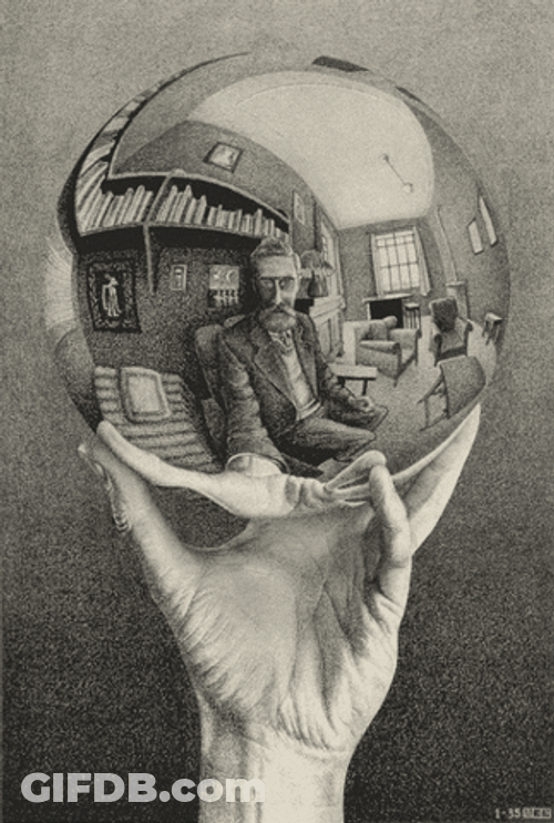 Globe Art Optical Illusion GIF