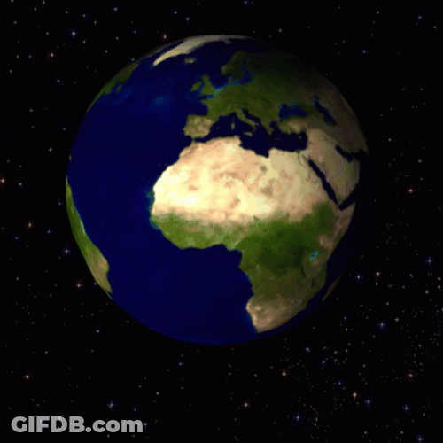 Globe Featuring Land And Water Masses GIF