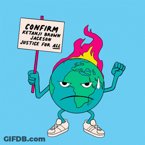 Globe Holding Sign Confirm Ketani Brown Jackson Justice For All GIF