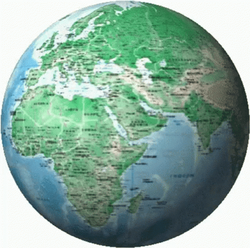 Globe Map Earth Spinning GIF