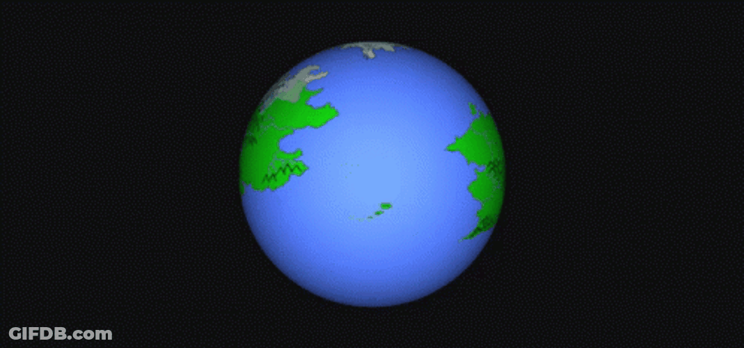 Globe Slow Rotation GIF