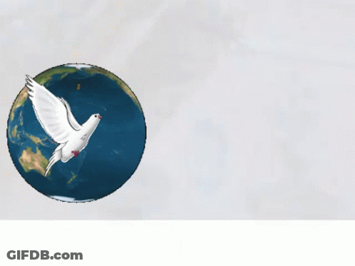 Globe With Dove And Cross Señor Benedice Al Mundo GIF