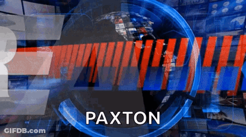 Globe With Word Paxton GIF
