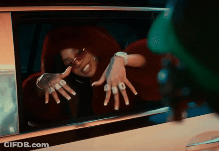 Glorilla Rings Flexing GIF
